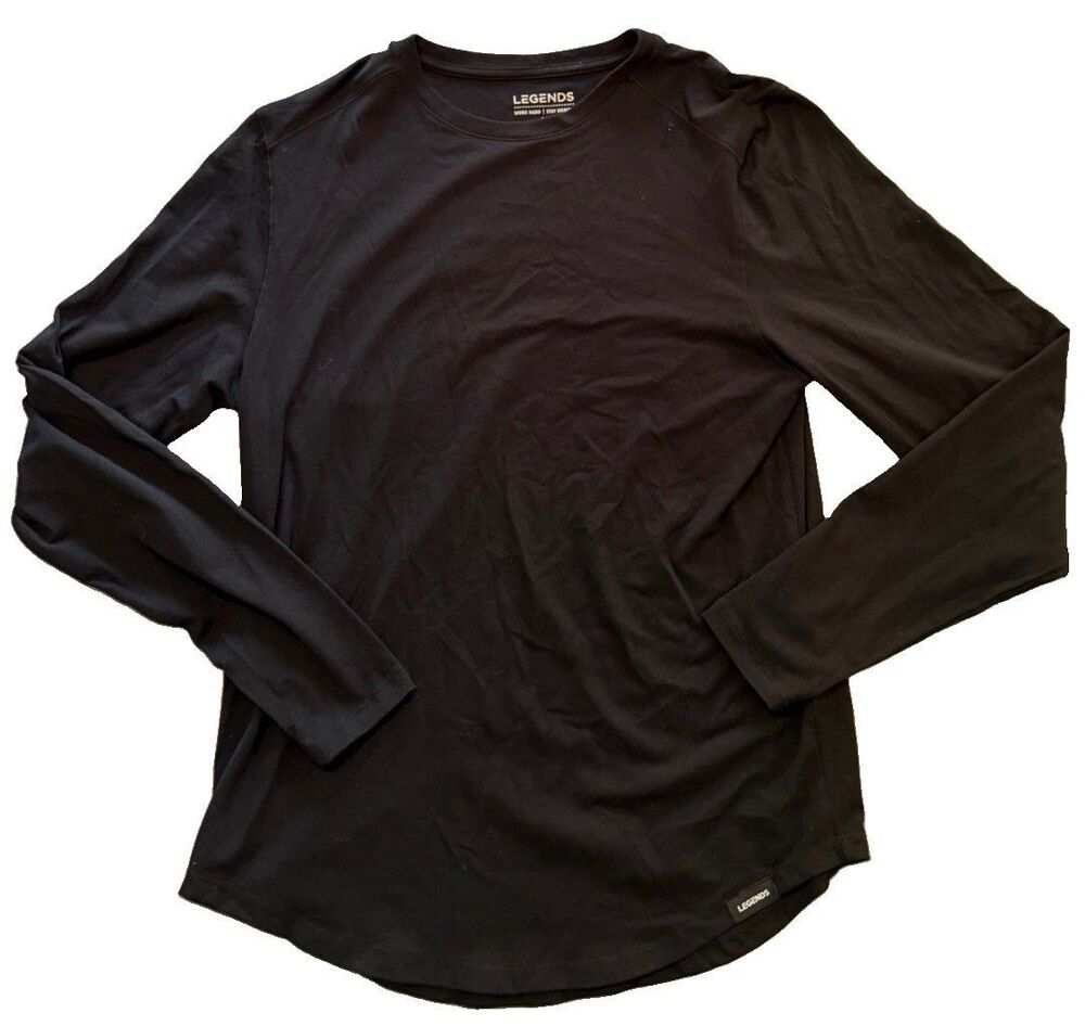 Legends Aviation Long Sleeve Tee T-Shirt Mens M Black Cloud+ Stretch NWT